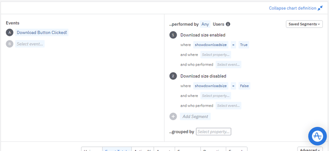 Event segmentation fully set up