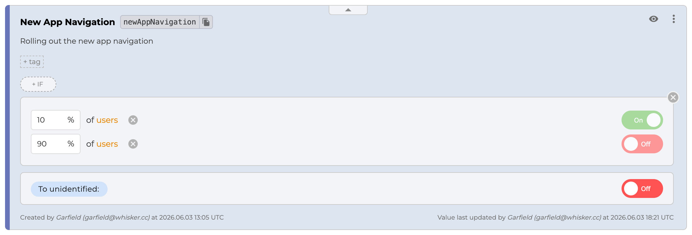 Target a percentage of users
