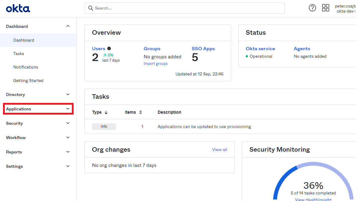 Okta applications